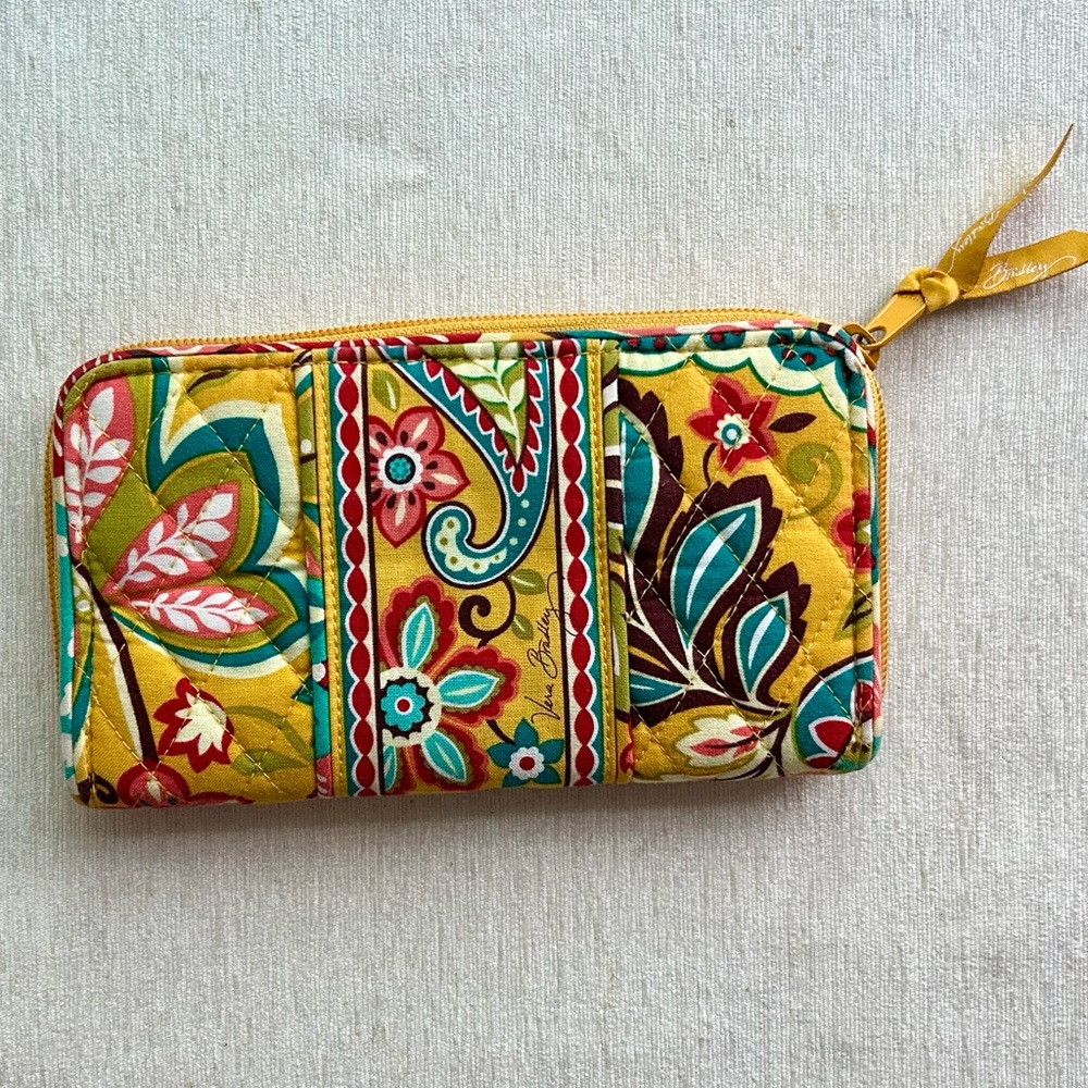 VERA BRADLEY yellow floral wallet/NWOT